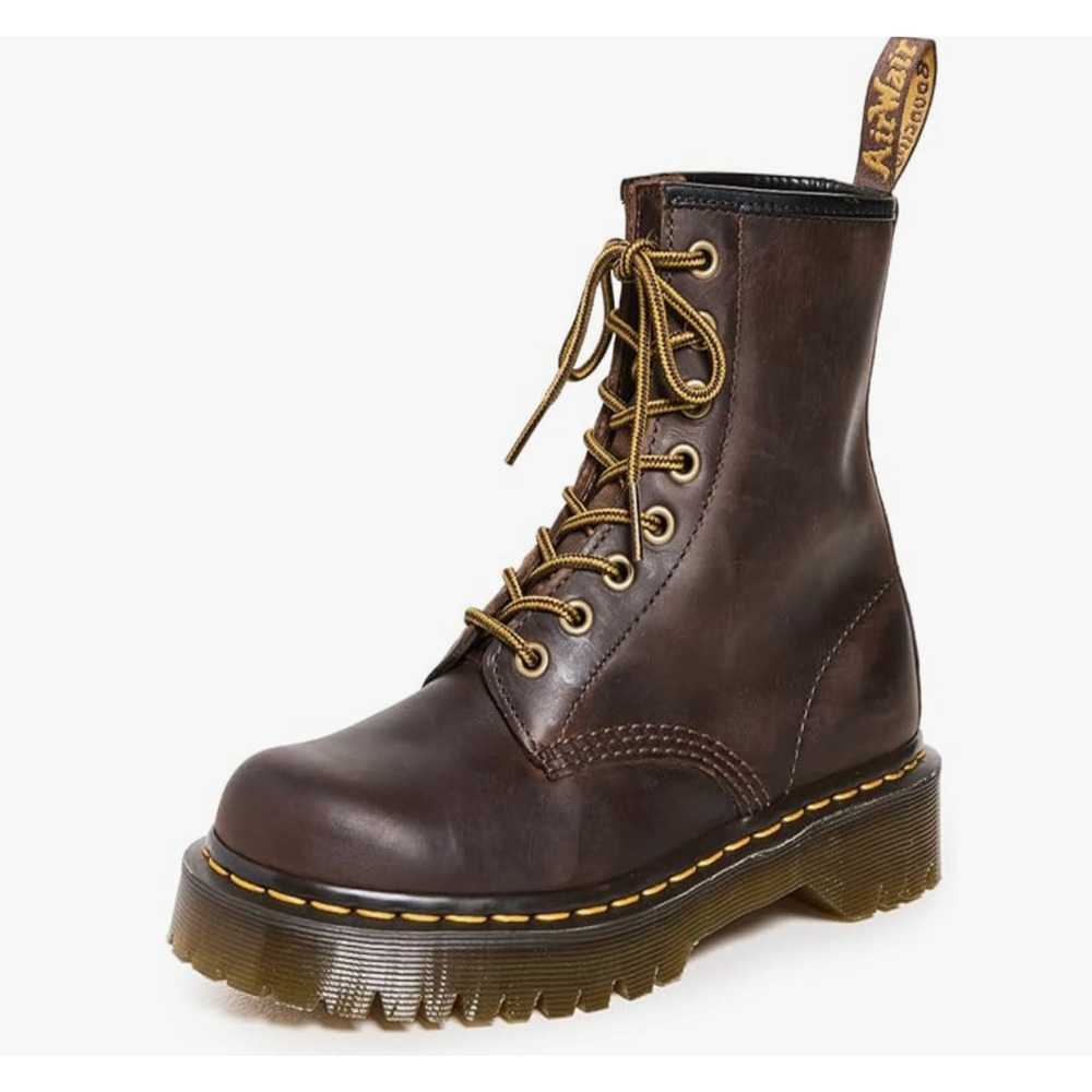 Dr. Martens Unisex 1460 Bex Crazy Horse Leather 8 Eye Boot, Dark Brown, 7 US Wom